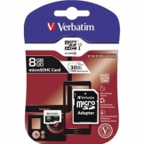 Speicherkarte microSDHC 8GB Class10 inkl. Adapter