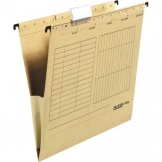 Hängetasche UniReg A4 braun mit Leinenfrosch und O