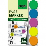 Haftmarker Film 12x50mm Punkt transparent-grün, -b