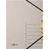 Ordnungsmappe Easy Grey 7 Fächer A4 335g/m², grau,
