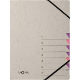 Pagna Ordnungsmappe A4 Easy Grey 7 Fä. grau/pk/rs
