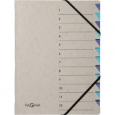 Ordnungsmappe Easy Grey 12 Fächer A4 335g/m², grau