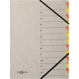 Ordnungsmappe Easy Grey 12 Fächer A4 335g/m², grau