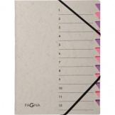 Ordnungsmappe Easy Grey 12 Fächer A4 335g/m², grau