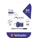 USB Stick Dual USB 3.0 64Gbyte blau/schwarz