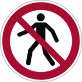 Hinweisschild Für Fußgänger verboten PVC