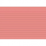 Karteikarte A7 rot liniert 180g 100St/Pg