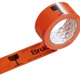 Klebeband Bruchgefahr 50mmx66m orange PP