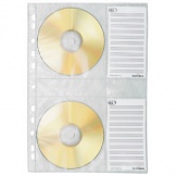 CD/DVD-Hülle A4/4CDs transp. Abheftbar 5St