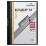 Klemmmappe Duraclip 60 A4 6mm für 60 Blatt schwarz