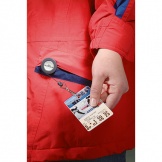 Ausweishalter anthrazit Karabiner Aufrollmech.10St