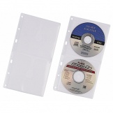 CD/DVD-Hülle A4 schmal/2CDs transp. Abheftbar 5St.