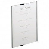 Türschild 210x148,5mm metallic silber
