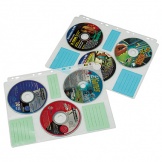 CD/DVD-Hüllen 6CDs A4 transparent/weiß 10St/Pg