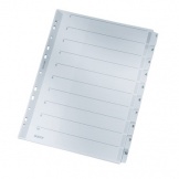 Register A4 grau 1-10 10tlg Karton 160g