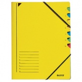 Ordnungsmappe A4 7Fächer gelb Eckspanner Karton