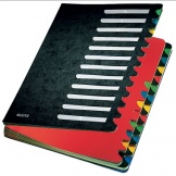 Pultordner Color A4 schwarz A-Z 24 Fächer Karton