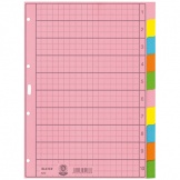 Register A4 5farbig blanko 10tlg Papier 130g