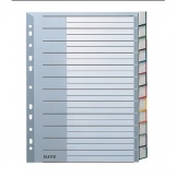 Register A4 grau blanko 12tlg PP-Folie