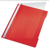 Schnellhefter Standard A4 rot /transparent PVC