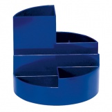 Rundbox 6 Fächer Höhe 12,5 cm. Ø 14,0 cm blau