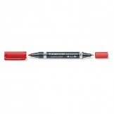 Marker 348 duo 0,6/1,5mm rot permanent