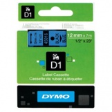 Schriftband 12mmx7mschwarz auf blau