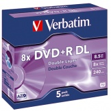 DVD+R DoubleLayer 8,5GB 2,4 fach JewelCase 5 St/Pg