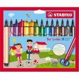 Fasermaler Trio Scribbi Etui 14ST/14 Farben