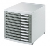 Schubladenbox CONTUR B4 10er dunkelgrau