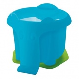 Wasserbox Elefant blau, kippsicher an die