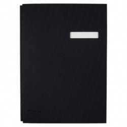 Unterschriftenmappe A4 schwarz 10Fächer PVC