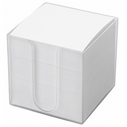 Notizzettelbox 95x95x95mm klar gefüllt 800Bl