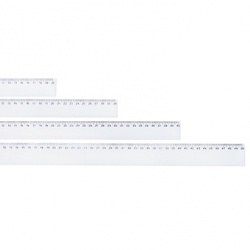 Lineal 50cm transparent Kunststoff