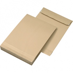 Faltentasche B4 40mm braun hk 150g 10St/Pg