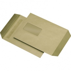 Versandtasche C5 braun SK Fenster 90g 500St/Pg